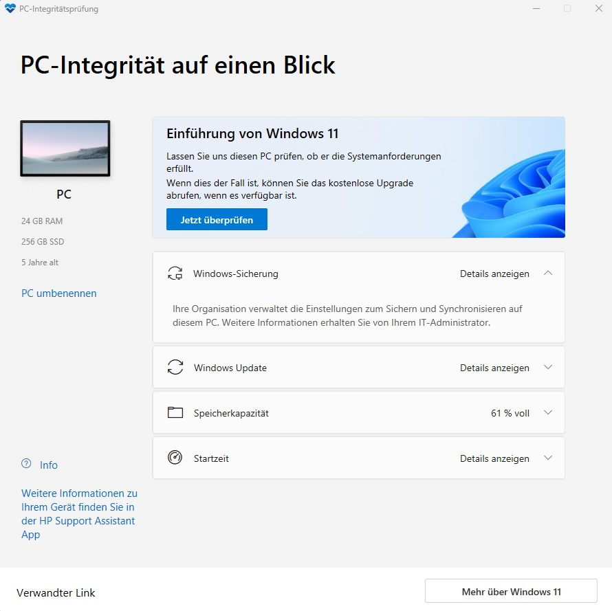 Strumento di controllo dello stato del PC