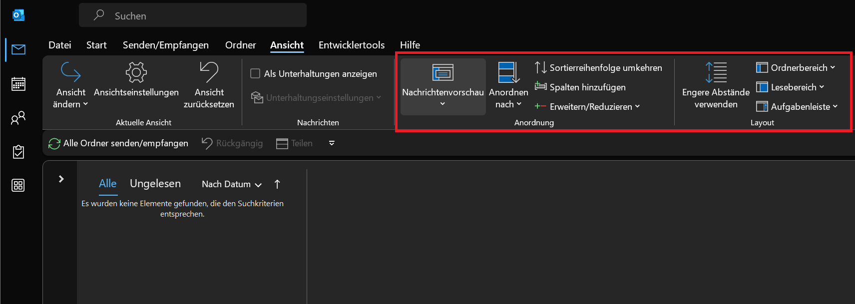 Cambia disposizione e layout