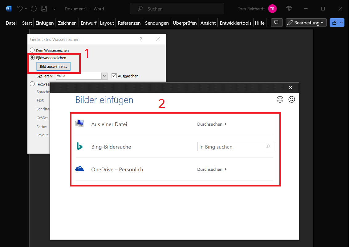Inserisci l'immagine come filigrana in Word
