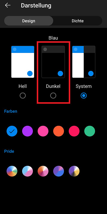 Abilita la modalità oscura nell'app Outlook