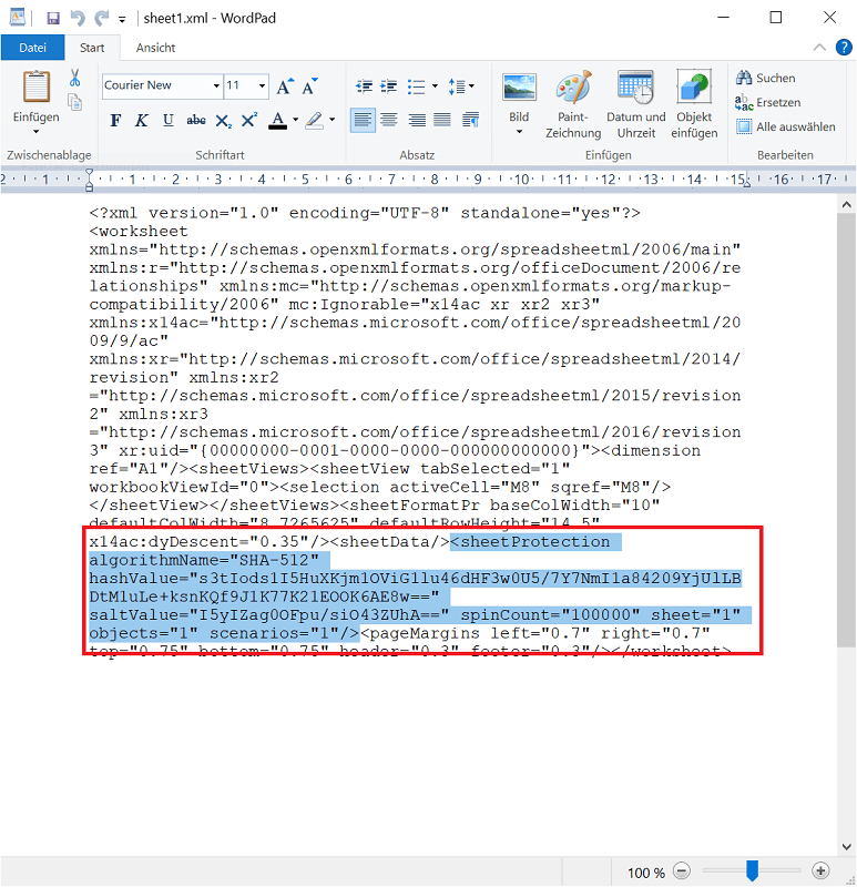 Sproteggi il foglio Excel senza password