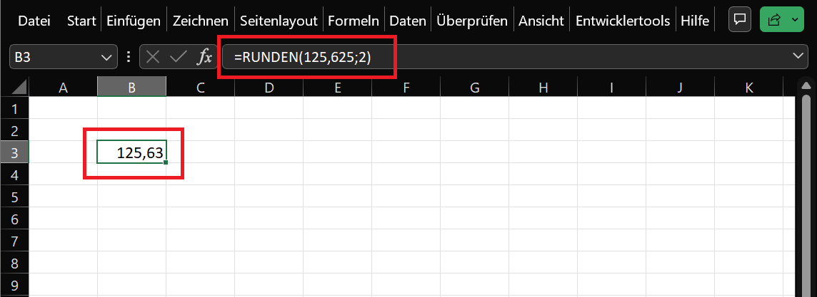 Funzione rotonda di Excel