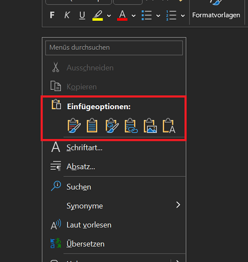 Copia la tabella Excel e incollala in Word