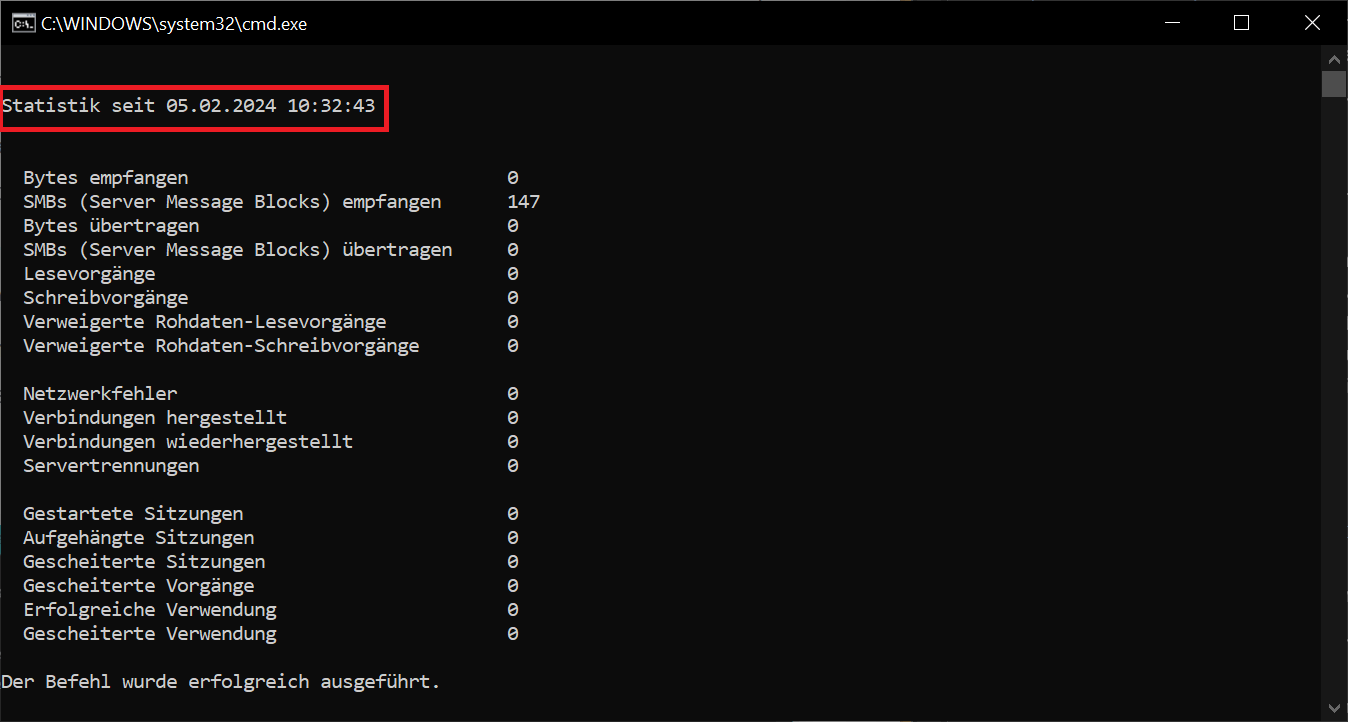 Laufzeit der Netzwerkverbindung in Windows ermitteln