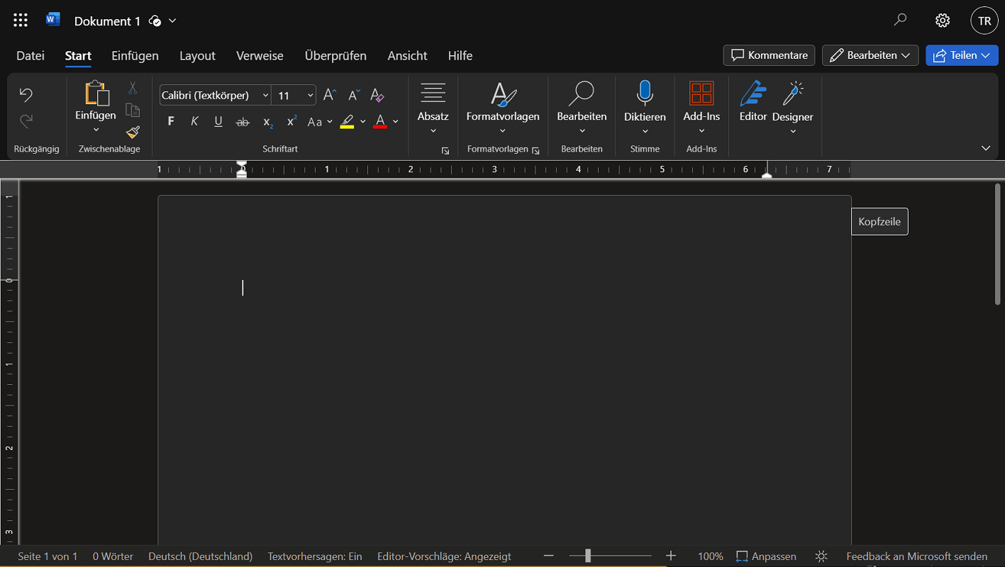 Microsoft Office Word come versione cloud