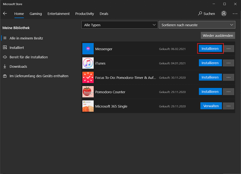 Puoi installare rapidamente e facilmente le app sul nuovo computer tramite Microsoft Store
