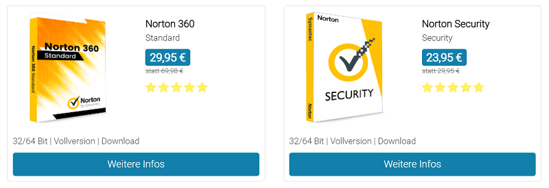 Programmi di sicurezza Norton per una protezione completa dei vostri sistemi.