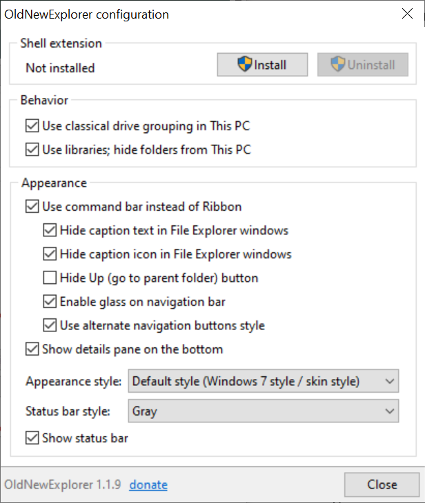 Mit dem Tool OldNewExplorer den Explorer im Windows 7 Design anzeigen
