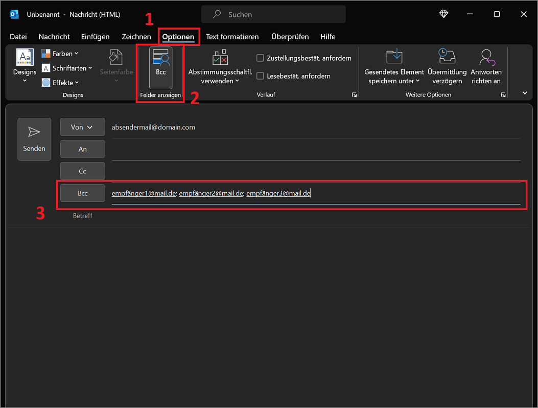 Attiva Ccn di Outlook
