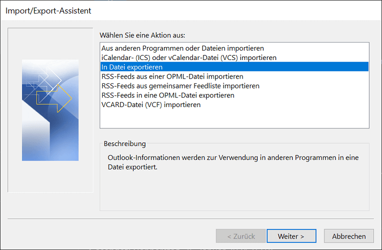 Eseguire il backup dei dati in Outlook