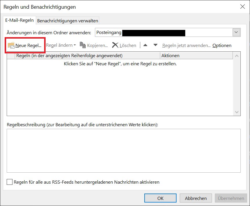Inoltra posta in Outlook: imposta una nuova regola