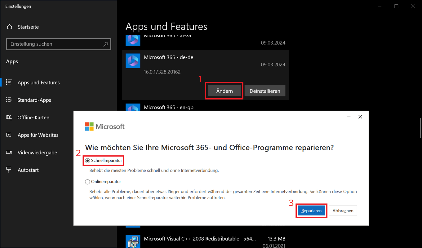 Ripara la sincronizzazione in Outlook