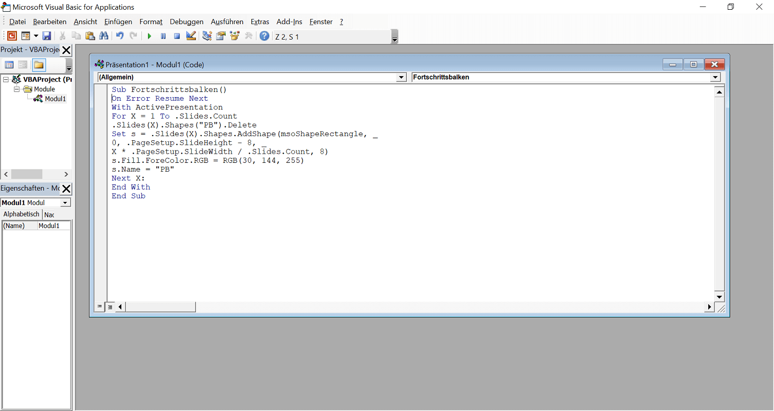Crea una macro per inserire una barra di avanzamento in PowerPoint