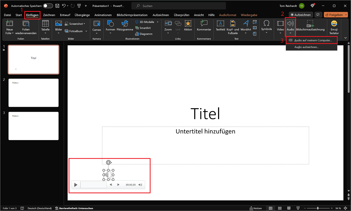 Aggiungi musica a PowerPoint