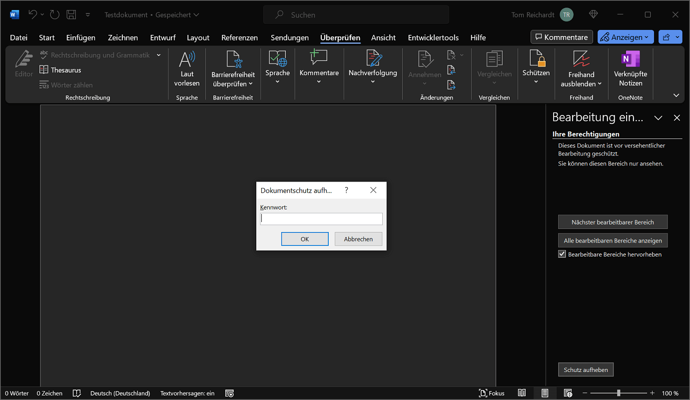 Rimuovere la protezione da scrittura in Word