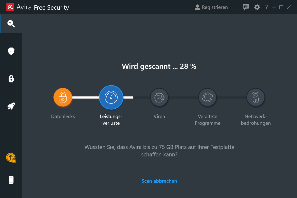 La funzione Smart Scan controlla rapidamente il sistema