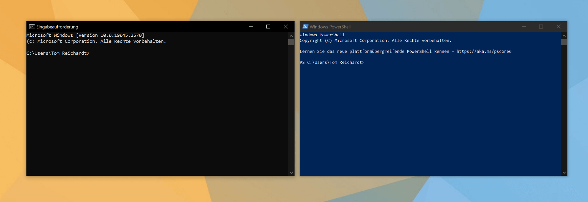 Differenza tra il prompt dei comandi di Windows e PowerShell