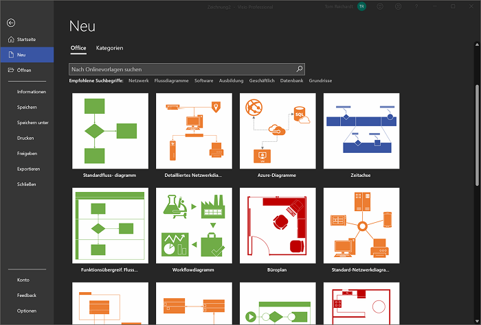 Modelli di Visio Professional