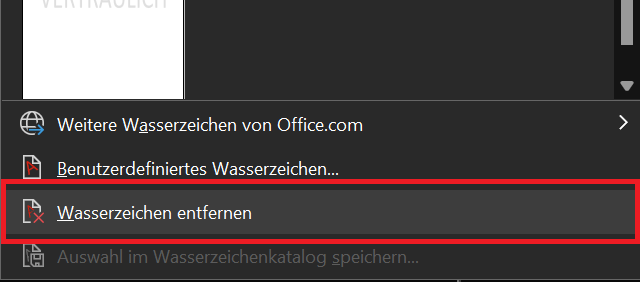 Crea filigrane in Word