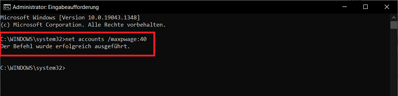 Configura il promemoria della password nel prompt dei comandi di Windows 10