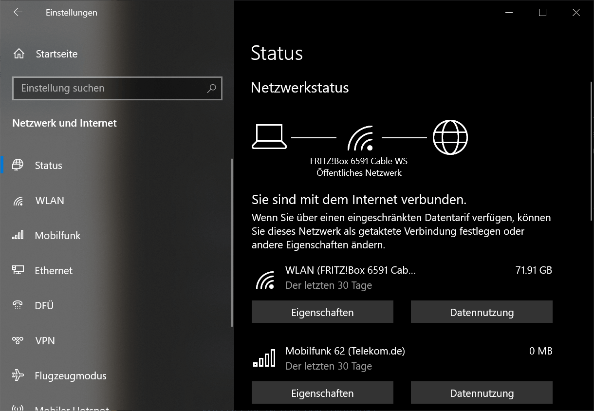 Impostazioni e opzioni di condivisione in Windows 10