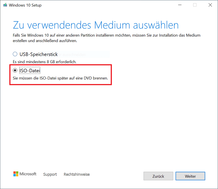 Crea ISO di Windows 10