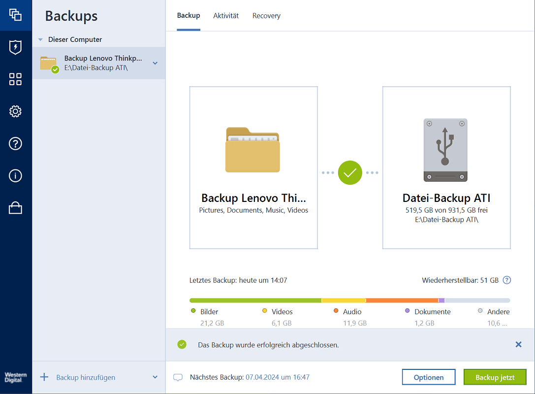 Programma di backup di Windows