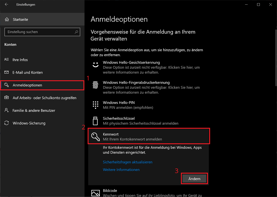 Rimuovi la password di Windows nelle opzioni di accesso