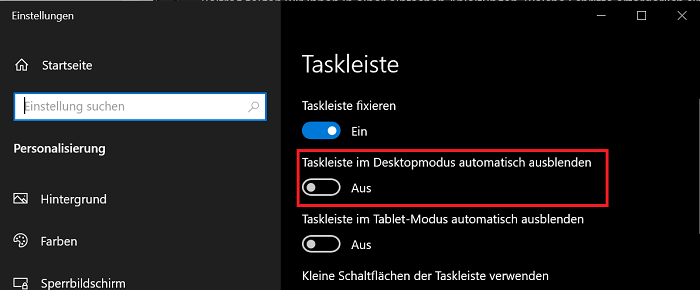 Nascondi automaticamente la barra delle applicazioni di Windows
