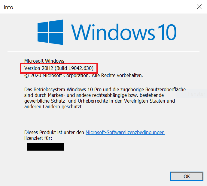 Scopri la versione di Windows sotto Windows 10
