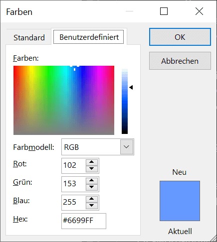 Word: imposta il colore di sfondo individuale