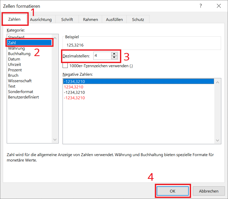 Mostra eventuali cifre decimali con la formattazione della cella in Excel