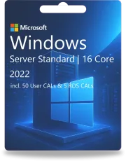 Windows Server 2022 Standard | 16 Core + 50 CAL utente + 5 CAL RDS