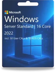 Windows Server 2022 Standard | 16 Core + 50 CAL utente + 10 CAL RDS