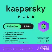 Kaspersky Plus | 5 dispositivi | 1 anno