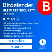 Bitdefender Ultimate Security Individual | 5 dispositivi | 1 anno