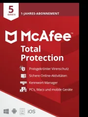 McAfee Total Protection | 5 dispositivi | 1 anno