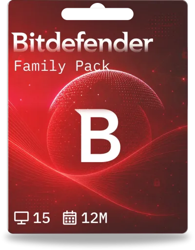 Bitdefender Family Pack | 15 dispositivi | 1 anno