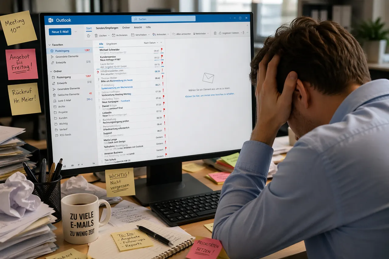Posta in arrivo di Outlook piena di messaggi non letti e mancanza di struttura